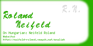 roland neifeld business card